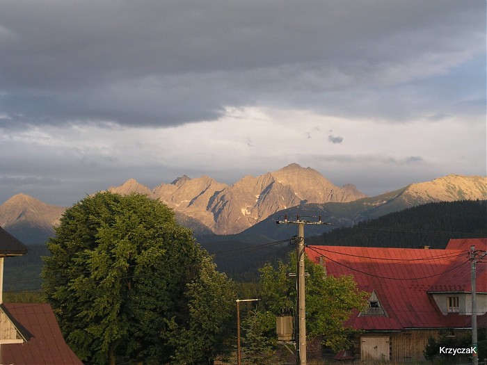 Widok na Słowackie Tatry Wysokie